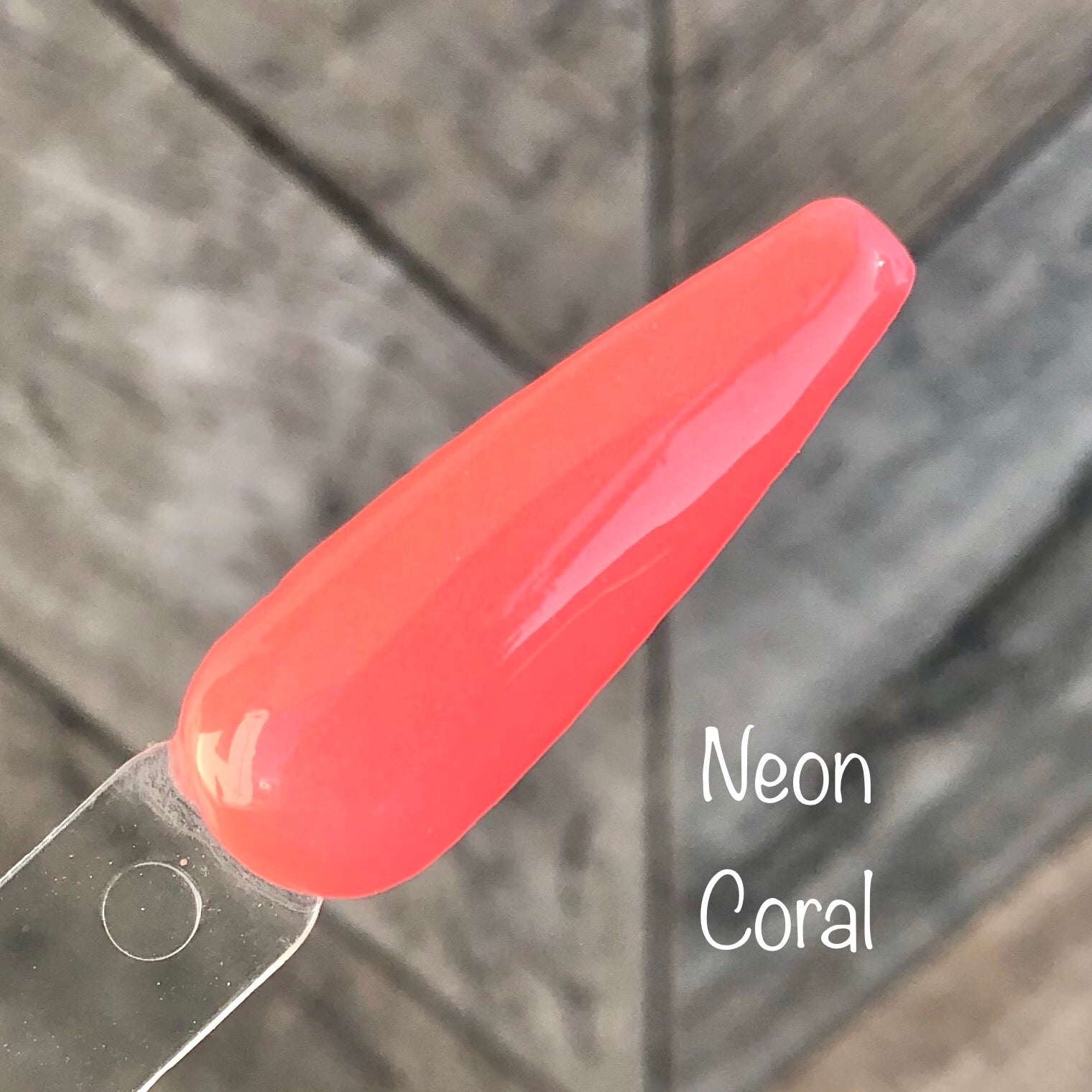neon coral nails