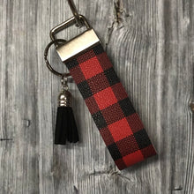 Load image into Gallery viewer, Red Buffalo Plaid Keychain