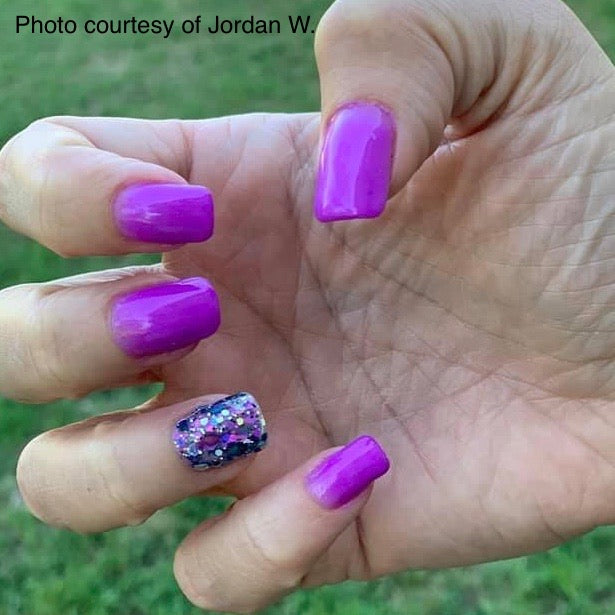 neon purple nail designs